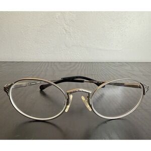 Charmant Eyeglasses Vintage CH8035 TITANIUM Oval Shape Detailed Arms